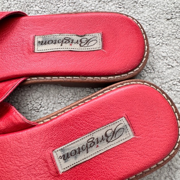 Brighton Red Heart Thong Sandals Flip Flops Women Size 9.5 - Picture 7 of 9